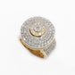 14k Solid Gold VS1 Diamond XL Cake Championship Ring - 30061