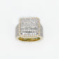 10k Solid Gold VS1 Baguette Diamond Square Ring - 30166