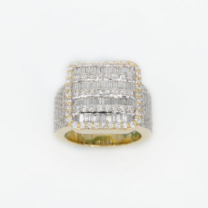 10k Solid Gold VS1 Baguette Diamond Square Ring - 30166