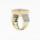 10k Solid Gold VS1 Baguette Diamond Square Ring - 30166