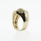 10k Solid Gold Diamond Circle Cake Ring - 30167