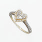 10k Solid Gold VS1 Baguette Diamond Heart Ring - 30163