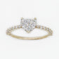 14k Solid Gold VS Diamond Heart Ring - 30164