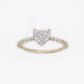 14k Solid Gold VS Diamond Heart Ring - 30164