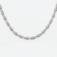 10k Solid White Gold Diamond Ball Clip Chain - 10072