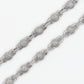 10k Solid White Gold Diamond Ball Clip Chain - 10072