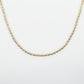 10k Solid Gold 3mm Barrel Moon Cut Chain - 10077