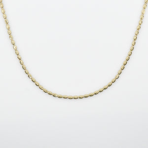 10k Solid Gold 3mm Barrel Moon Cut Chain - 10077