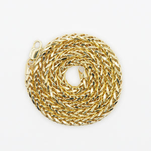 14k Solid Gold 5mm Rounded Franco Chain - 10079