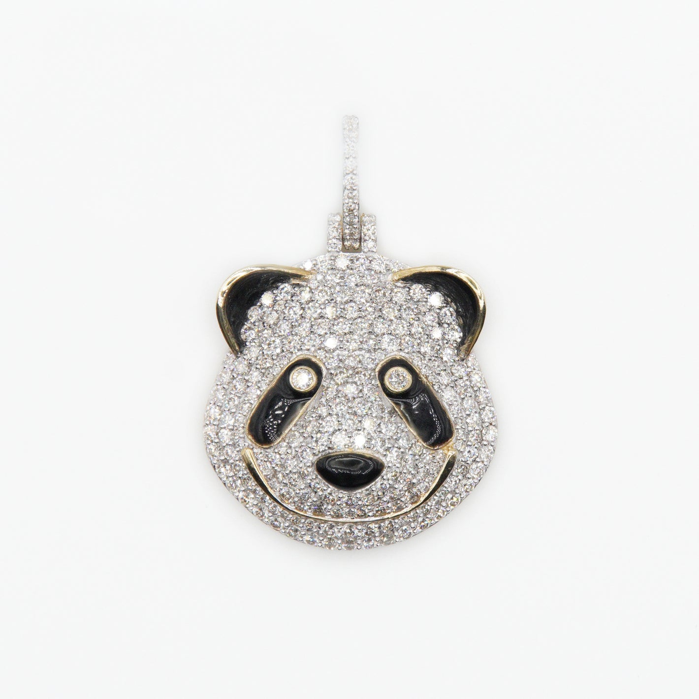 10k Solid Gold VS1 Diamond Panda Pendant - 60228