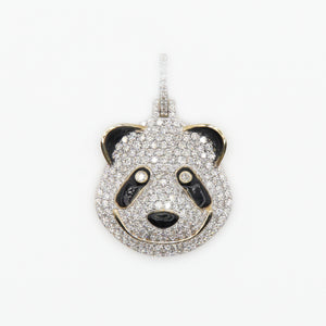 10k Solid Gold Diamond 1.5" Panda Pendant - 60228