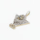 10k Solid Gold VS Diamond Leo Pendant - 60209