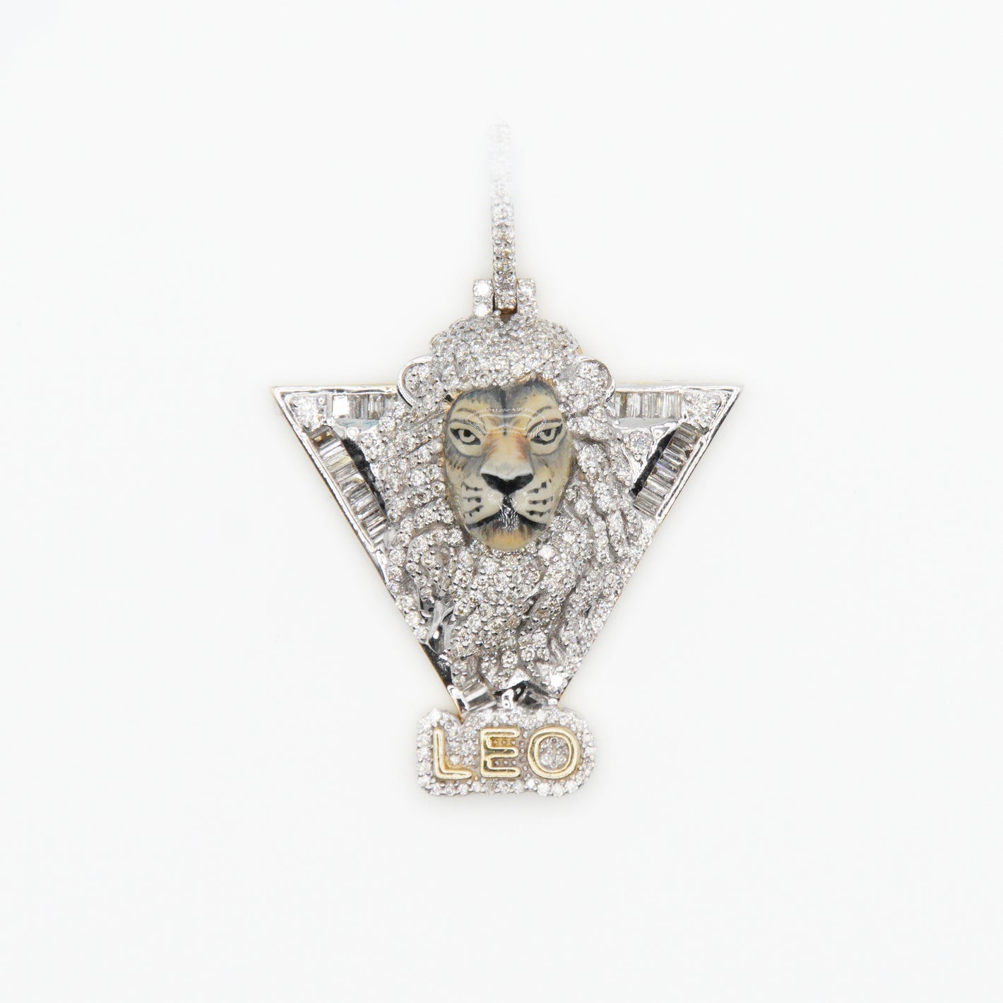 10k Solid Gold VS Diamond Leo Pendant - 60209