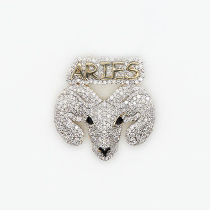 10k Solid Gold VS Diamond Aries Pendant - 60210