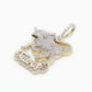 10k Solid Gold VS Diamond Taurus Pendant - 60214