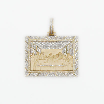 10k Solid Gold Diamond Last Supper Pendant - 60219