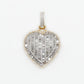 10k Solid Gold VS Diamond Baguette Elevated Heart Pendant - 60222