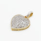 10k Solid Gold VS Diamond Baguette Elevated Heart Pendant - 60222