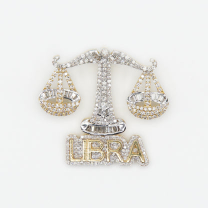 10k Solid Gold VS Diamond LIbra Pendant - 60238