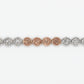 10k Solid Gold 6mm Diamond Two-Tone Cluster Chain - 10086