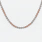 10k Solid Gold 6mm Diamond Two-Tone Cluster Chain - 10086