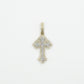 10k Solid Gold Diamond 3D Edge Cross - Cage Back - 60196