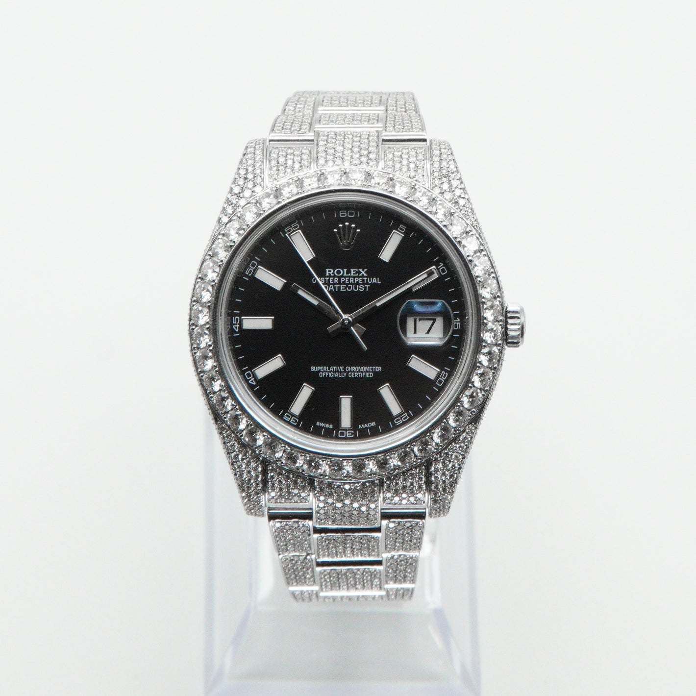 Rolex Datejust 41mm - Black Dial & Diamond Bezel - 40043