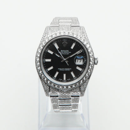 Rolex Datejust 41mm - Black Dial & Diamond Bezel - 40043