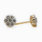 14k Solid Gold 6mm VS1 Diamond Flower Earrings - 50156