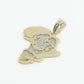 10k Solid Gold VS1 Diamond Africa Pendant - 60257