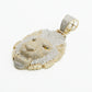 10k Solid Gold Diamond Angry Lion Pendant - 60259