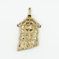 10k Solid Gold Diamond Crown of Stones Jesus Head - 60262