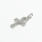 10k Solid White Gold Diamond 1.25" Ankh Cross - 60255