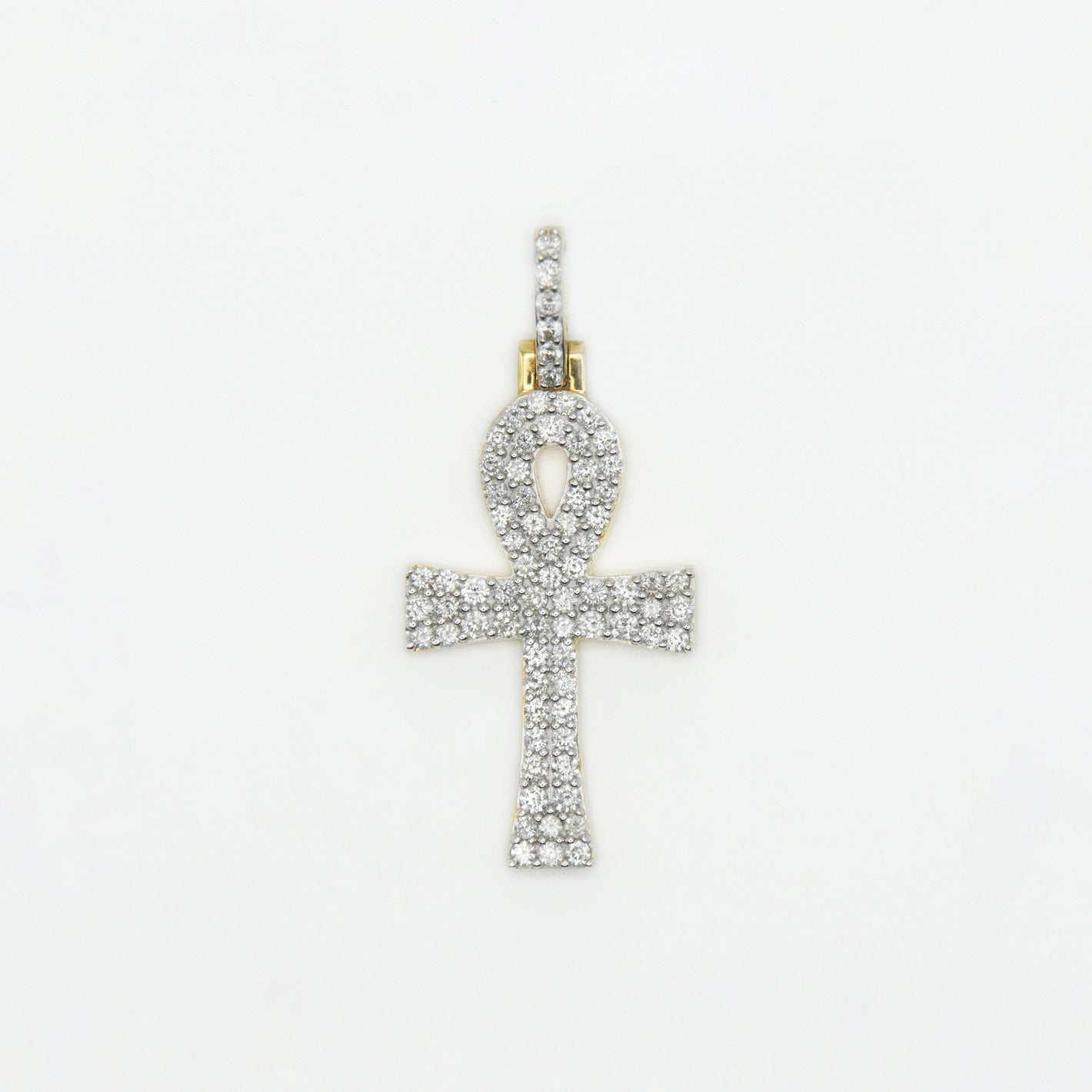 10k Solid Gold VS1 Diamond Ankh Cross - 60254