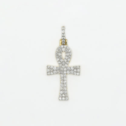 10k Solid Gold VS1 Diamond Ankh Cross - 60254