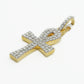 10k Solid Gold VS1 Diamond 1.5" Ankh Cross - 60254