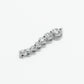 14k Solid White Gold Diamond Tail Pendant - 60280