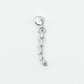 14k Solid White Gold Diamond Tail Pendant - 60280