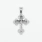 10k Solid White Gold Diamond Alternate Motif Cross - 60279