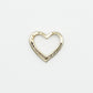 14k Solid Gold Split Diamond Heart Pendant - 60265