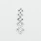 14k Solid White Gold Diamond Crossed Stack Pendant - 60288