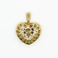 18k Solid Gold Diamond Custom Heart Pendant - 60284