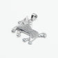 14k Solid White Gold Diamond Pony Pendant - 60269