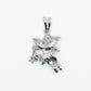 Solid White Gold Diamond Angel Wish Pendant - 60270