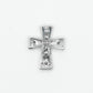 14k Solid Gold Diamond Mini Cross Pendant - 60272