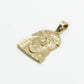 14k Solid Gold Jesus Head Pendant - 60271