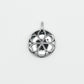 14k Solid White Gold Diamond Mini Star of David Pendant - 60290