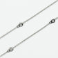 14k Solid White Gold Diamond Olive Green Stone Necklace - 60299