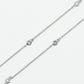 14k Solid White Gold Diamond Dark Brown Stone Necklace - 60300