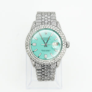 Rolex Datejust 36mm - Turquoise Dial & Diamond Bezel - 40053